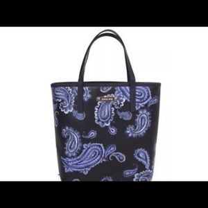 Michael Kors blue paisley tote and phone case